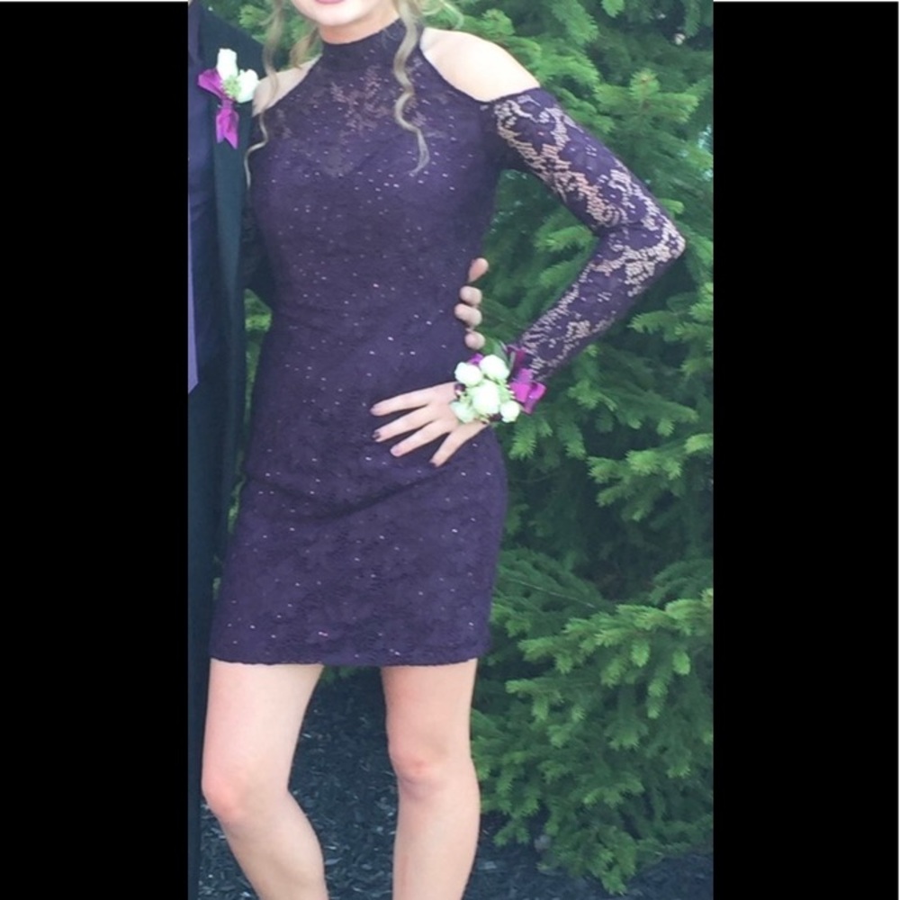 La Femme Lace Hoco/Cocktail Dress